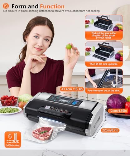 95KPa Commercial Vacuum Sealer, Double Heat Seal