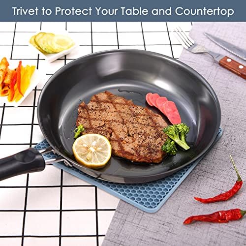 Trivets for Hot Dishes, 4 Pack Silicone Hot Pads for Kitchen, Non-Slip