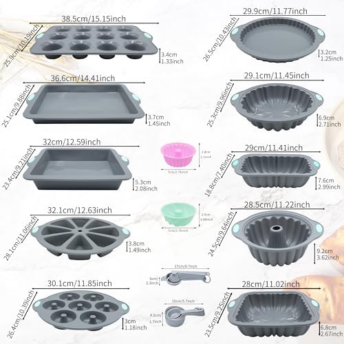 To encounter 51 Piece Silicone Baking Pan Set, Non-Stick Bakeware Set
