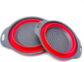 NIWWIN Pack of 2 Foldable Pasta Strainers, Foldable Kitchen Colander