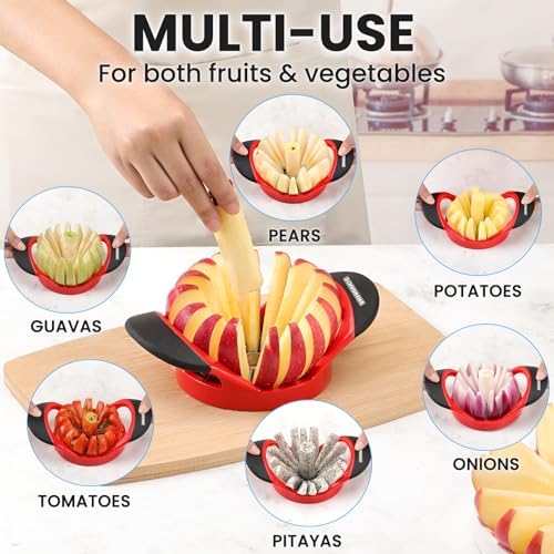 SCHVUBENR 16-Blade Apple Slicer and Corer - 4.72 Inch Sharp Stainless