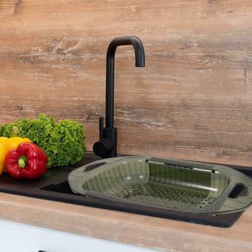 Adjustable Over-the-sink Kitchen Strainer Basket, Expandable Fruit and