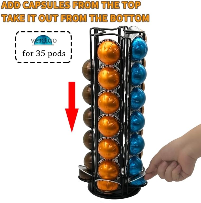 Miuly Coffee Capsule Holder For Nespresso Vertuoline, Coffee Capsule