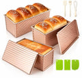 3-Pack Bread Pan with Lids, 2.2LB & 1LB & 1LB Dough Capacity