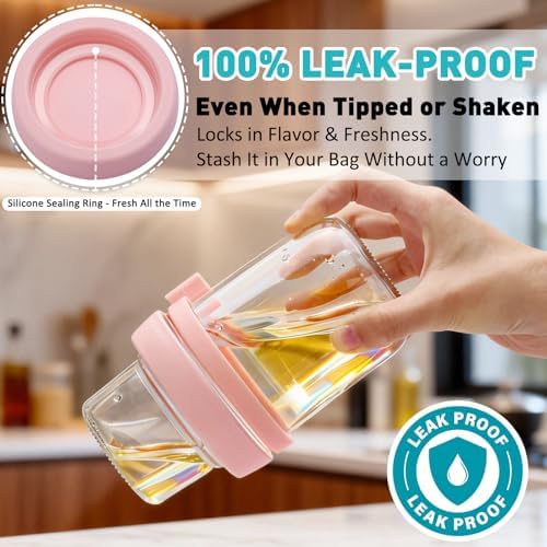 4 Pack 20 oz Glass Overnight Oats Containers with Lids