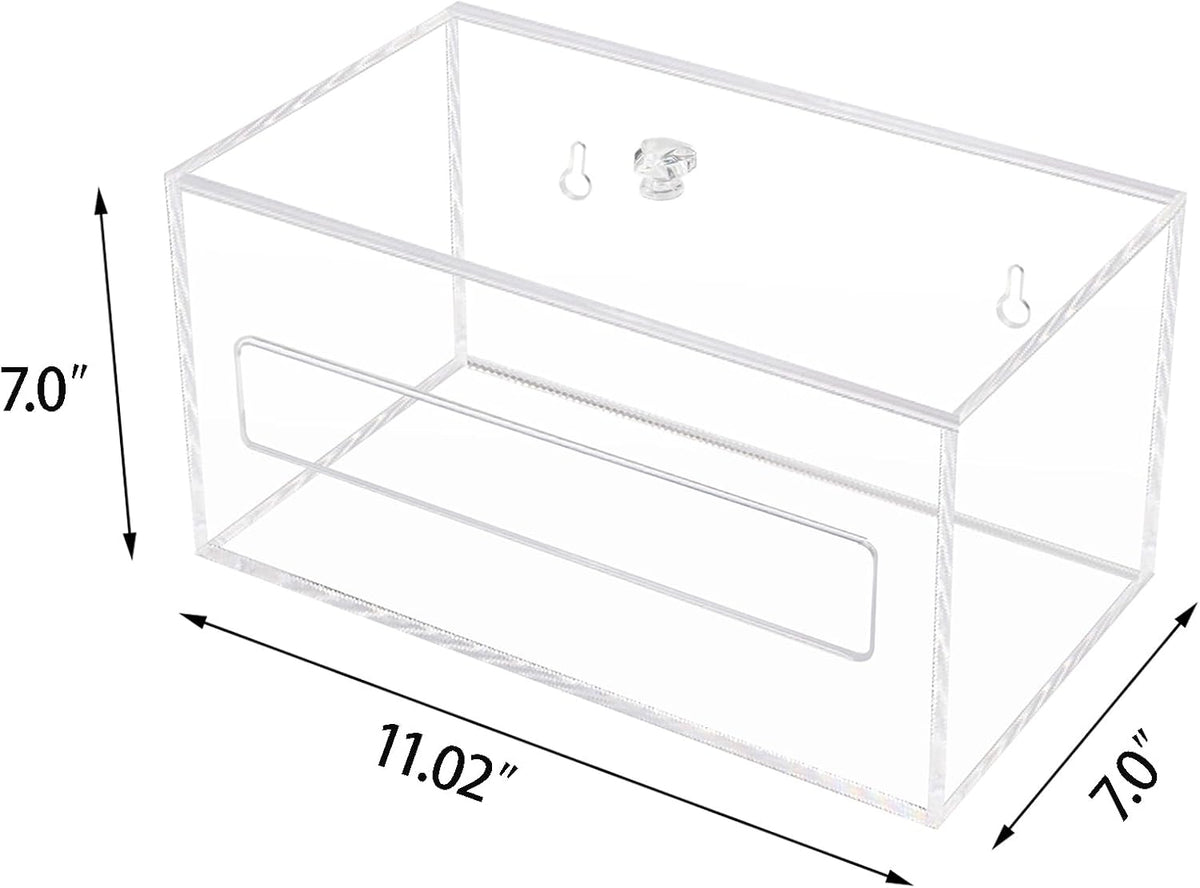 Trash Garbage Bag Holder Dispenser Clear Acrylic Organizer Wall Mount