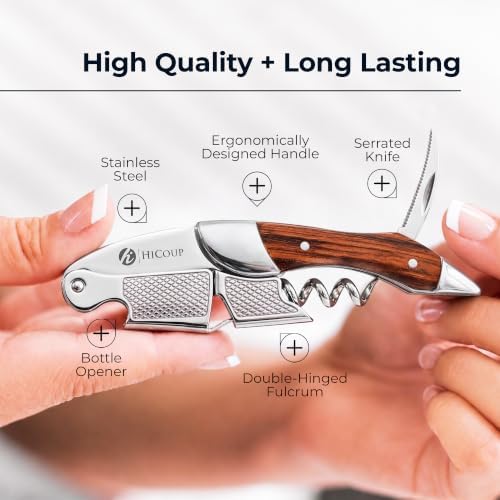 Hicoup Wine Opener - Professional Corkscrews for Wine Bottles w/Foil