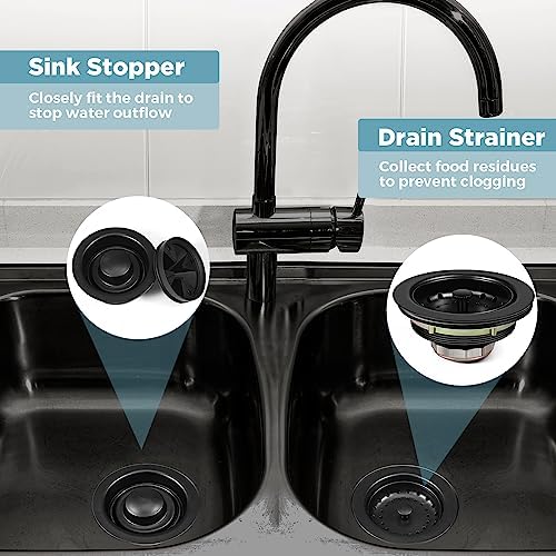 Zonon 5 Pcs 3-1/2 Inch Kitchen Sink Drain Strainer Assembly with Sink