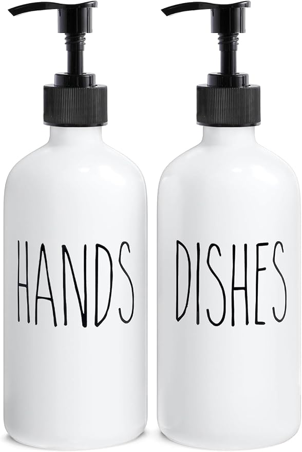 MOMEEMO Soap Dispenser Set 2 Pack, Contains Dish and Hand Soap Dispenser. by MOMEEMO