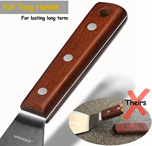 Metal Spatula for Cast Iron Skillets and Flat Top Grills, Full Tang