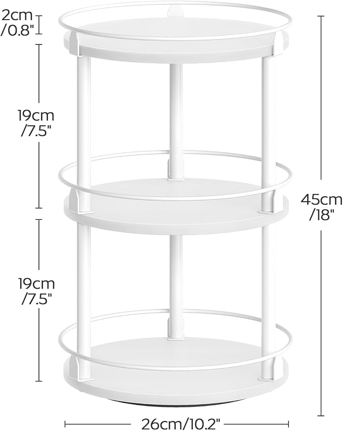 YATINEY Spice Rack, 3-Tier Turntable Organizer - Image 7