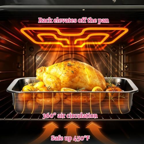 16x12 Inch Roasting Pan with Rack