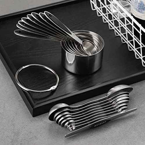 Measuring Cups and Spoons Set of 17 Double Sided Magnetic Measuring Spoons