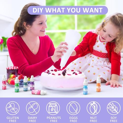 30 Colors Liquid Food Coloring, 6ml/0.25oz