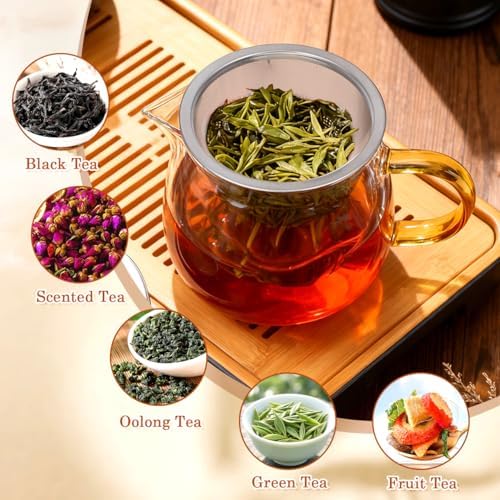 IMIKEYA 4Pcs Stainless Steel Tea Strainer Mesh Filters for Teapot