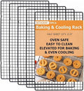 5PCS Cooling Racks for Cooking and Baking 10" x 16",Heavy Duty Metal