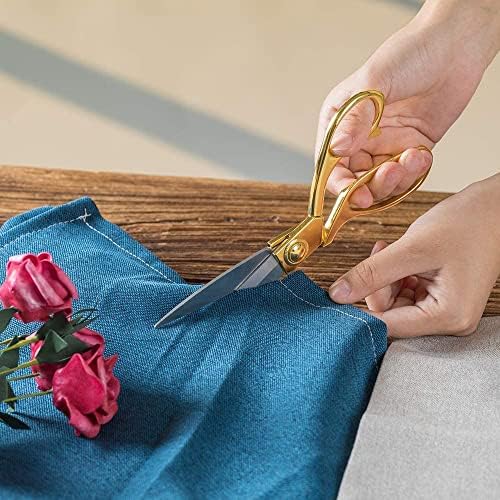 Heavy Duty Tailor Scissors 8" Gold Stainless Steel Dressmaker