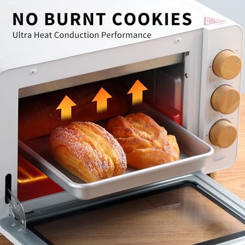 2-PACK Toaster Oven Pan, Carbon Steel Compact Toaster Oven Tray