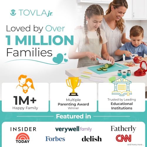 Tovla Jr. Kid Safe Knife Cooking Set | Montessori Kitchen Tools | Ages