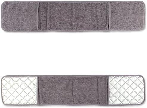 DII Basic Terry Collection 100% Cotton Quilted, Double Mitt, Gray