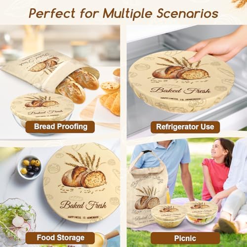 12in Reusable Beeswax Bowl Covers, 2 Pack