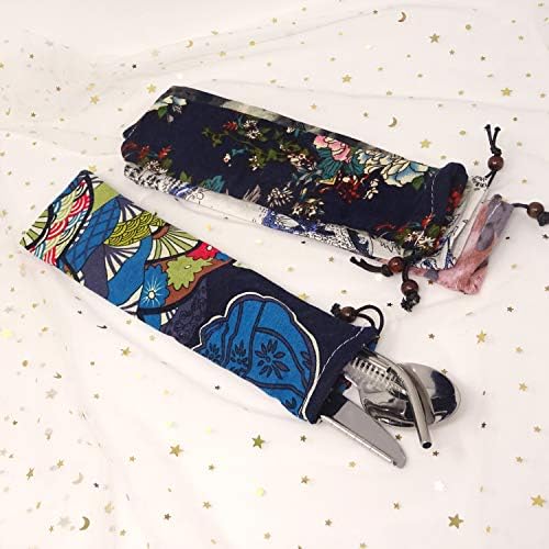 "Honbay 5PCS Portable Straw Carrying Case Straw Pouch Travel Bag for