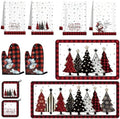 VETOXKA 10 Pcs Christmas Kitchen Decor Set, Snowman Oven Mitts and