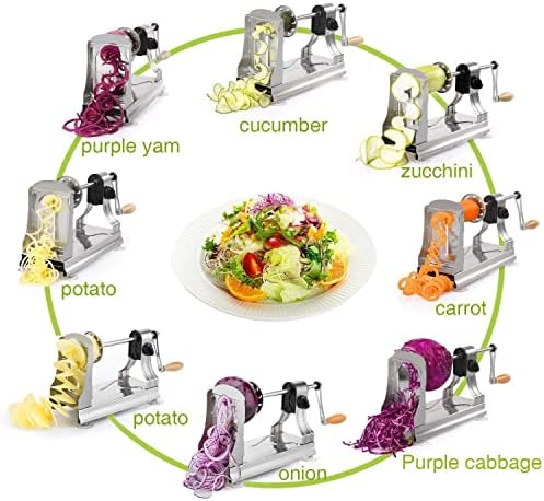 6-Blade Vegetable Spiralizer, 304 Stainless Steel