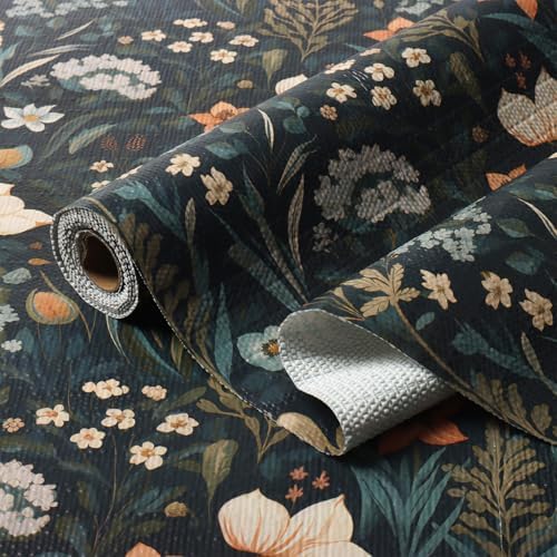 Vintage Floral Drawer Liner, Non-Adhesive and Strong Non-Slip
