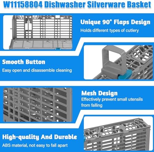 W11158804 Dishwasher Silverware Basket Compatible with Whirlpool