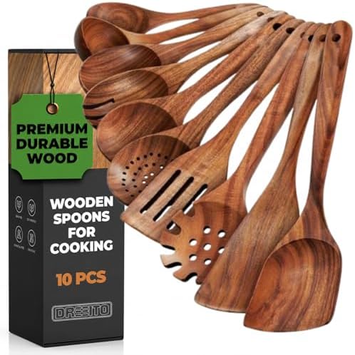 10-Piece Wooden Cooking Utensil Set