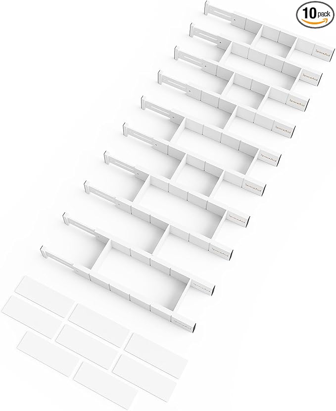 SpaceAid Bamboo Drawer Dividers by SpaceAid