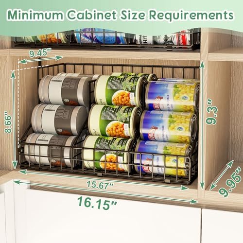 4 Pack Stackable Can Rack Organizer for Pantry Storage,Can Dispensers