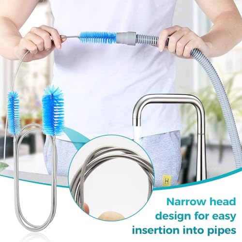 12 Pack Glass Tube Pipe Cleaner Brush Set, for Cleaning Long Neck