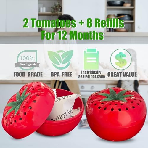 Produce Freshness Preserver Saver Kit, 2 Saver Ball + 8 Refill Sachet