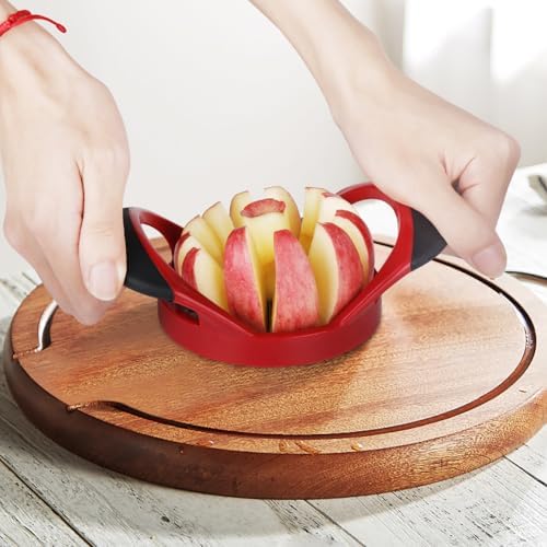 Apple Slicer,4.72 Inch Apple Corer and Slicer -Apple Cutter,Red