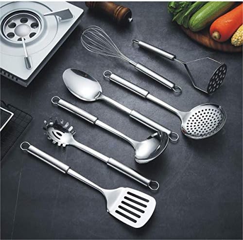 Berglander Cooking Utensil Set 8 Piece, Stainless Steel Kitchen Tool