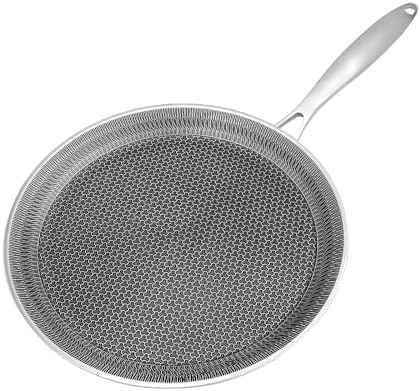 10-Inch Stainless Steel Round Griddle Pan, Nonstick Crepe Pan with