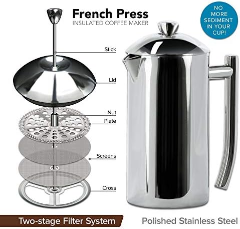Frieling 23 oz Double-Wall Stainless Steel French Press