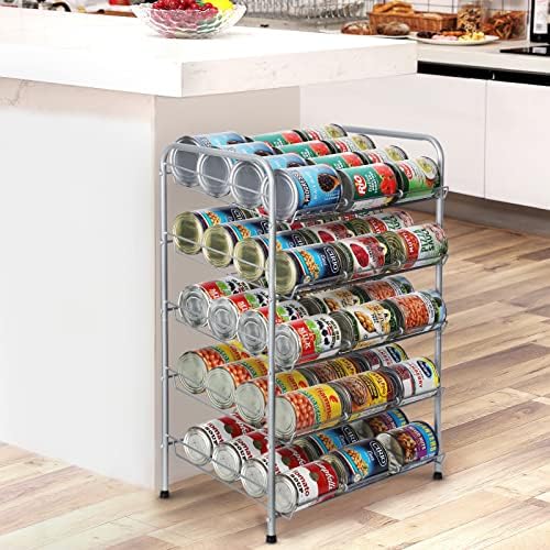 MOOACE Can Rack Organizer, 5 Tier Can Storage Dispenser Holds up to 60