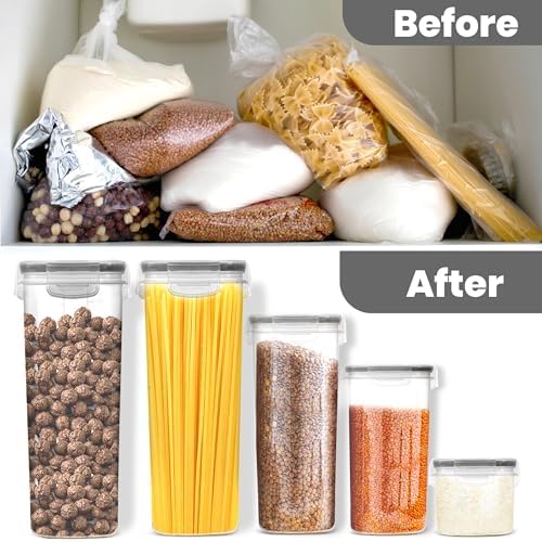 KICHLY Plastic Airtight Food Storage Containers Sets with Lids, 24 Pack
