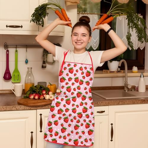 Aprons for Women with Pockets Funny Adjustable Waterproof Apron