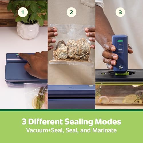 FoodSaver Handheld+ 2-in-1 Vacuum Sealer, Indigo Blue