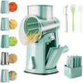 The CoveCarol Rotary Cheese Grater, 5 Blades, Green