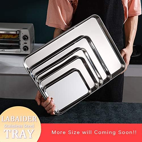 2-Pack Stainless Steel Trays, Medium