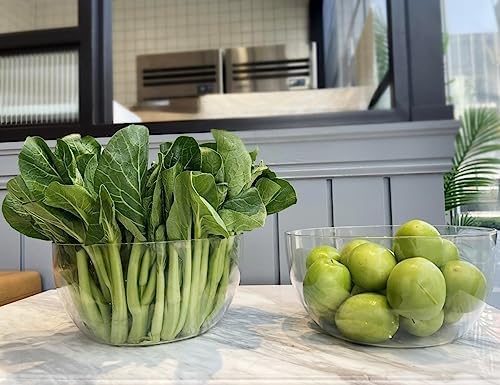 Large Acrylic Salad Bowls and Serving Bowls, Great for Serving Salad