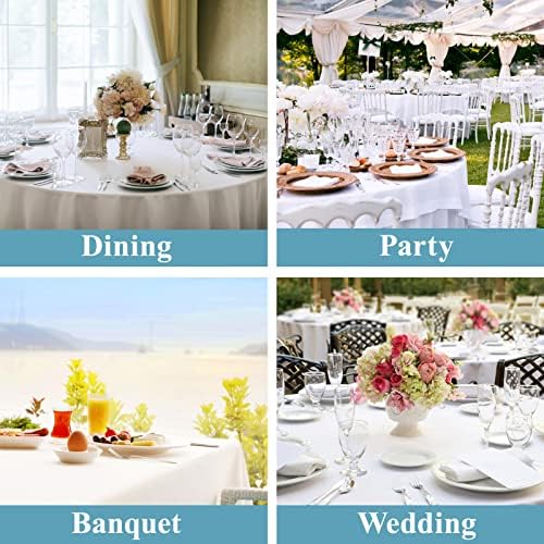 VidaFete Classic Series 6 Pack 120inch Round Polyester Table Cloth