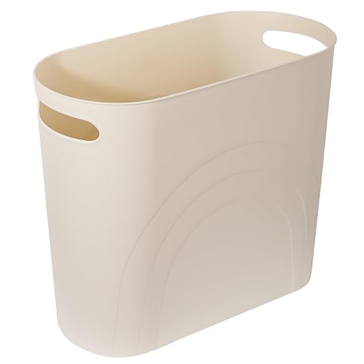 rejomiik Small Trash Can, 3.5 Gallon Slim Garbage Can Plastic Waste Basket by rejomiik