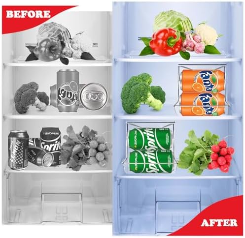 euoloar 2 Pack Soda Can Organizer, Holds 12 Cans Each