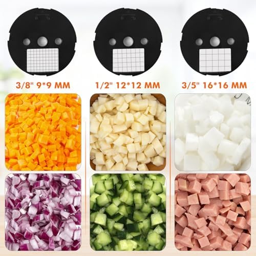 Anatole Commercial Electric Vegetable Dicer, 3 Blades